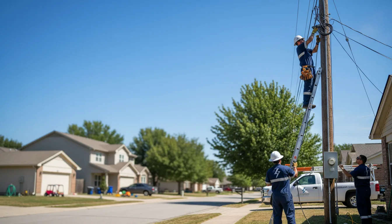 Residential electrician providing installation services in Morrison, OK